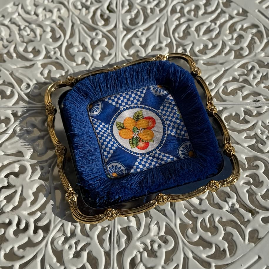 Mavi Limonlu Püsküllü Peçete