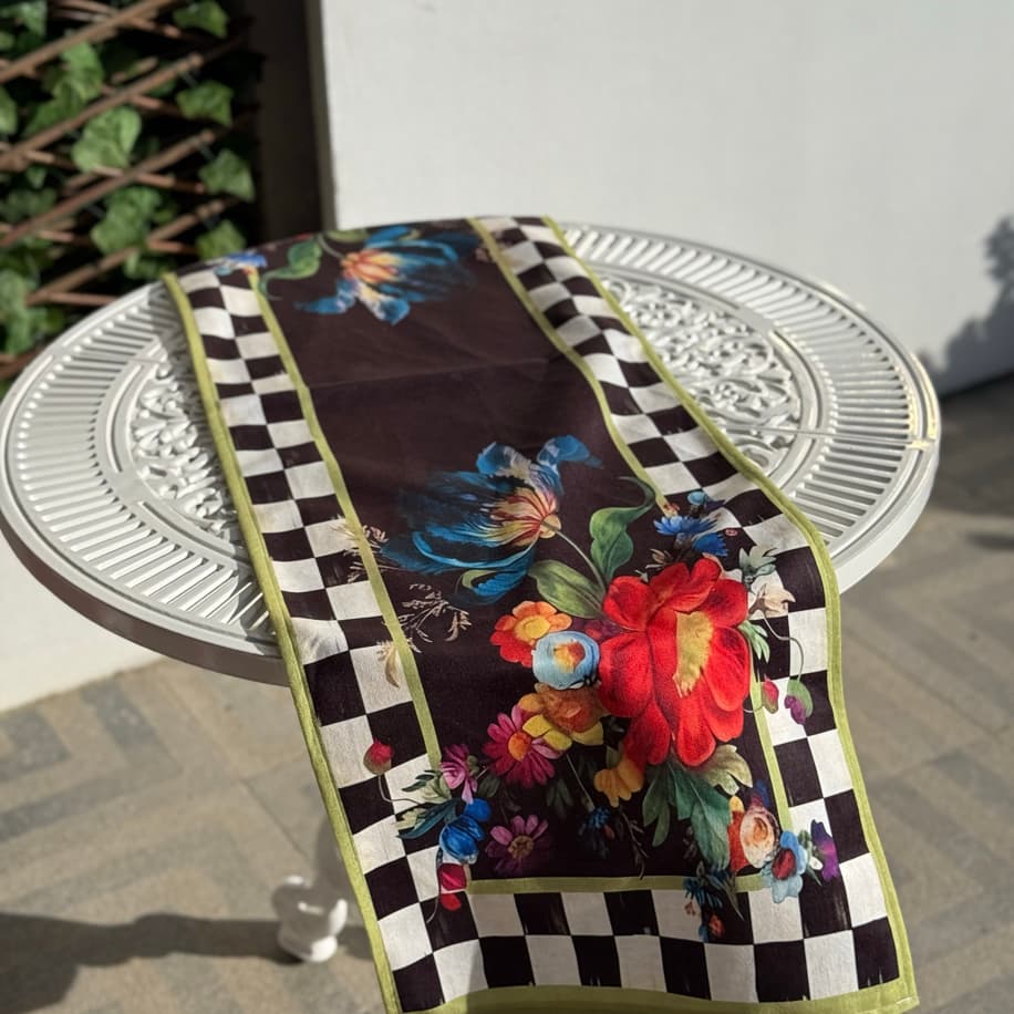 Yeşil Kenarlı Damalı Runner