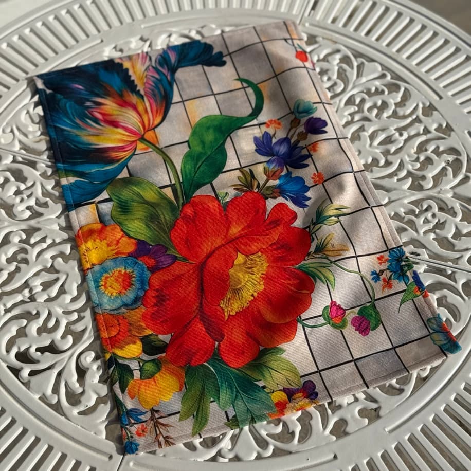 Çiçekli Fırın Örtüsü