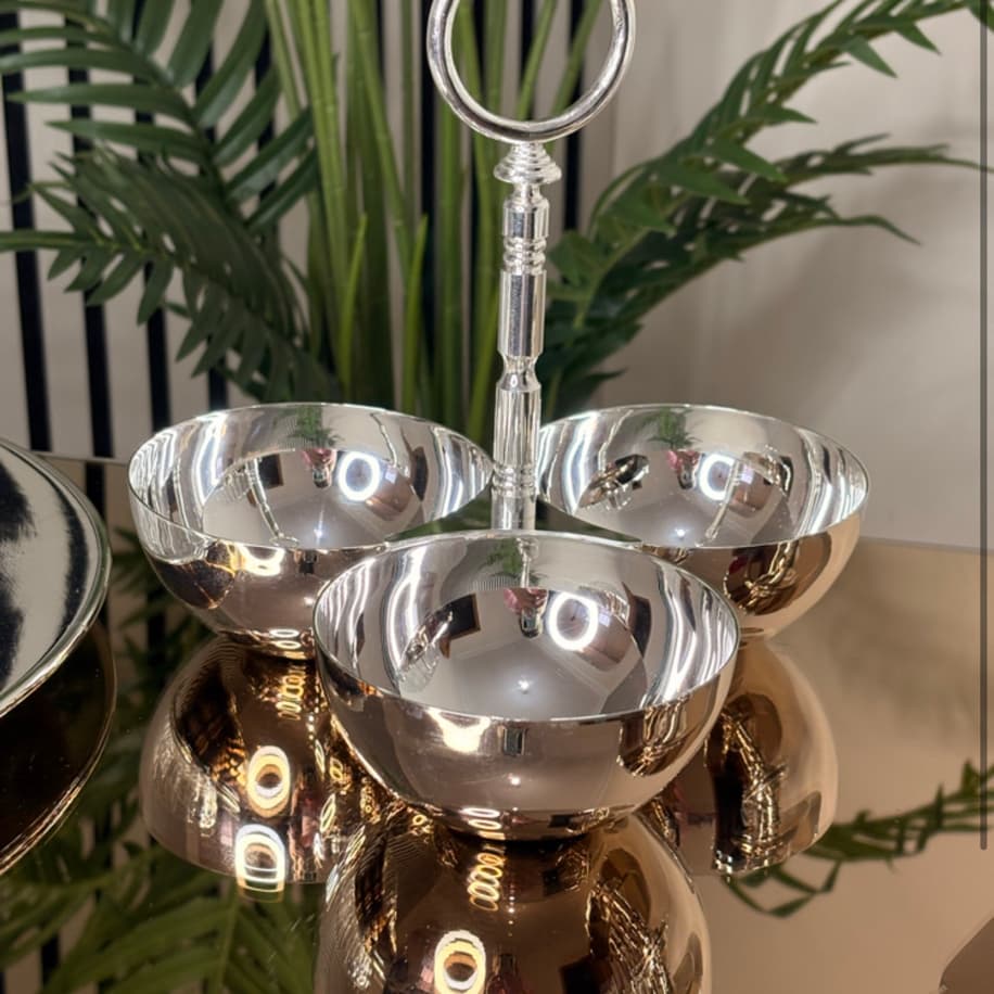 Pirinç Gümüş Kaplama Sunumluk